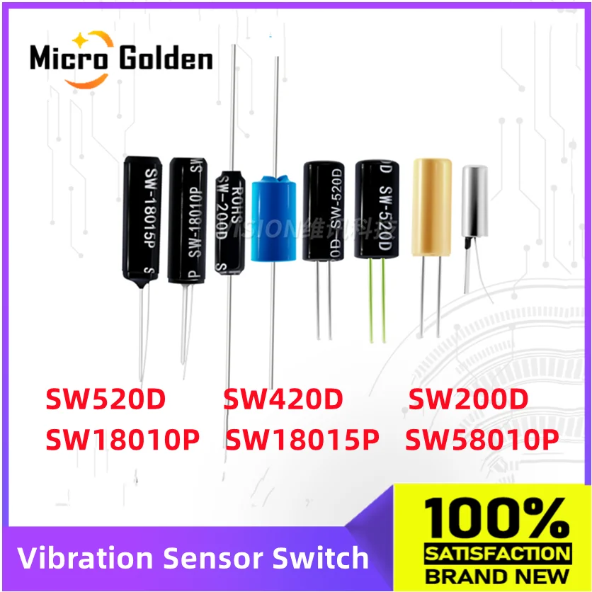 (10 шт.) SW520D 420D 200D 18010P 18015P 58010P Высокочувствительный позолоченный Вибрационный шаровой датчик, переключатели для встряхивания