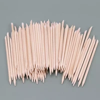 100pcspack women lady double end nail art wood stick cuticle pusher remover pedicure professional nail art tool