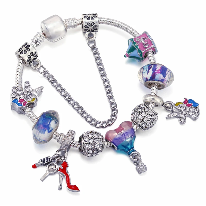 

Браслет с подвеской в виде воздушного шара, единорога, парка развлечений