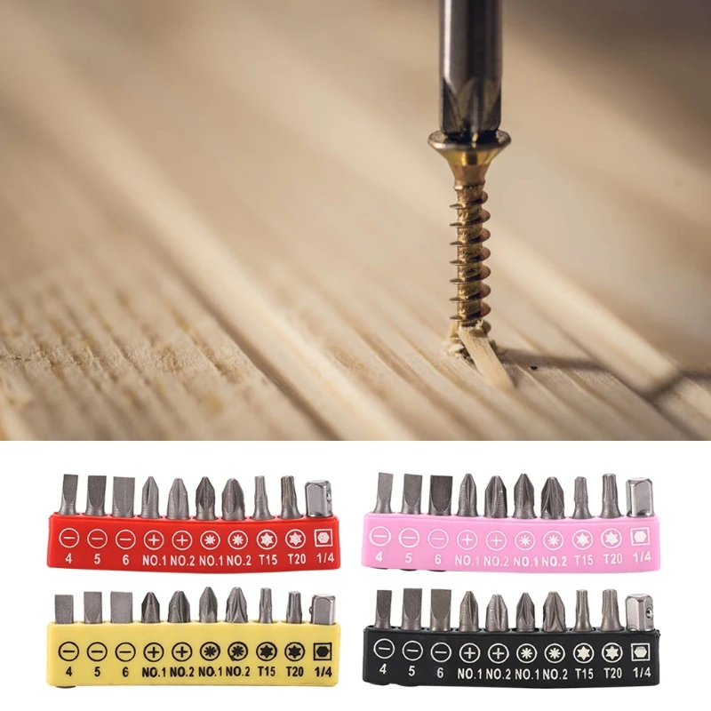 

10 Pcs/Set Repair DIY Tool Electric Screwdriver Drill Bit for Furniture Cupboard