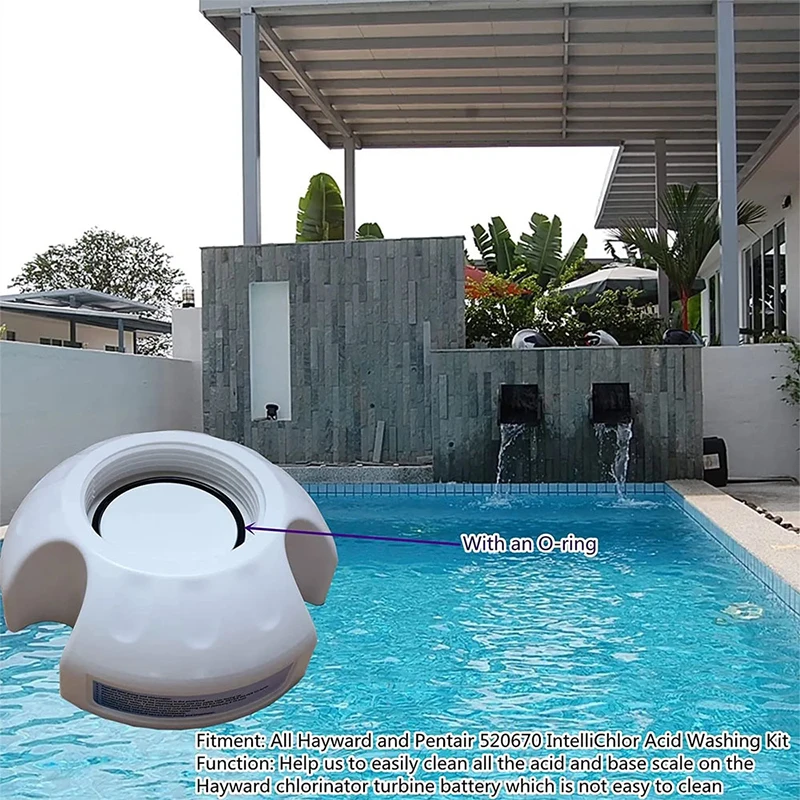 Крышка подставки для чистки солевых клеток бассейна с уплотнительным кольцом