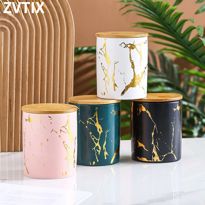 

Ceramic Pot With Airtight Lid 350ml Dried Fruit Pot Coffee Flower Tea Candy Kitchen Storage Box Cereal Dispenser Jars For Spices