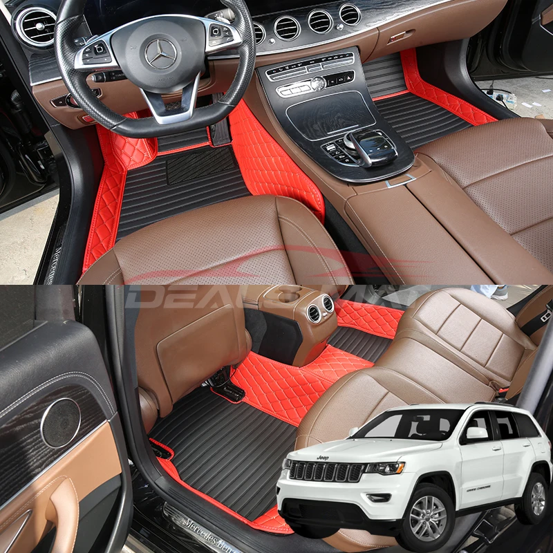 

Автомобильные коврики для Jeep Grand Cherokee WK2 2010-2018, роскошные кожаные наппа, интерьерные детали, автомобильные коврики, коврики, аксессуары