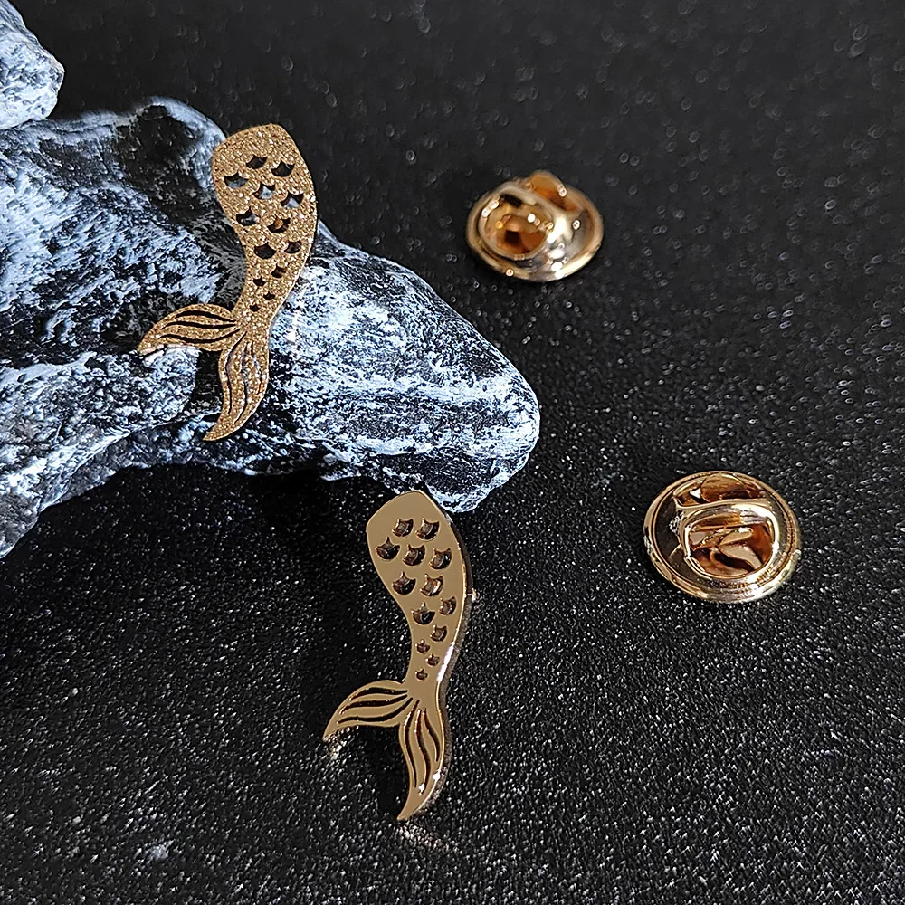 Брошь &quotРусалочка&quot из нержавеющей стали