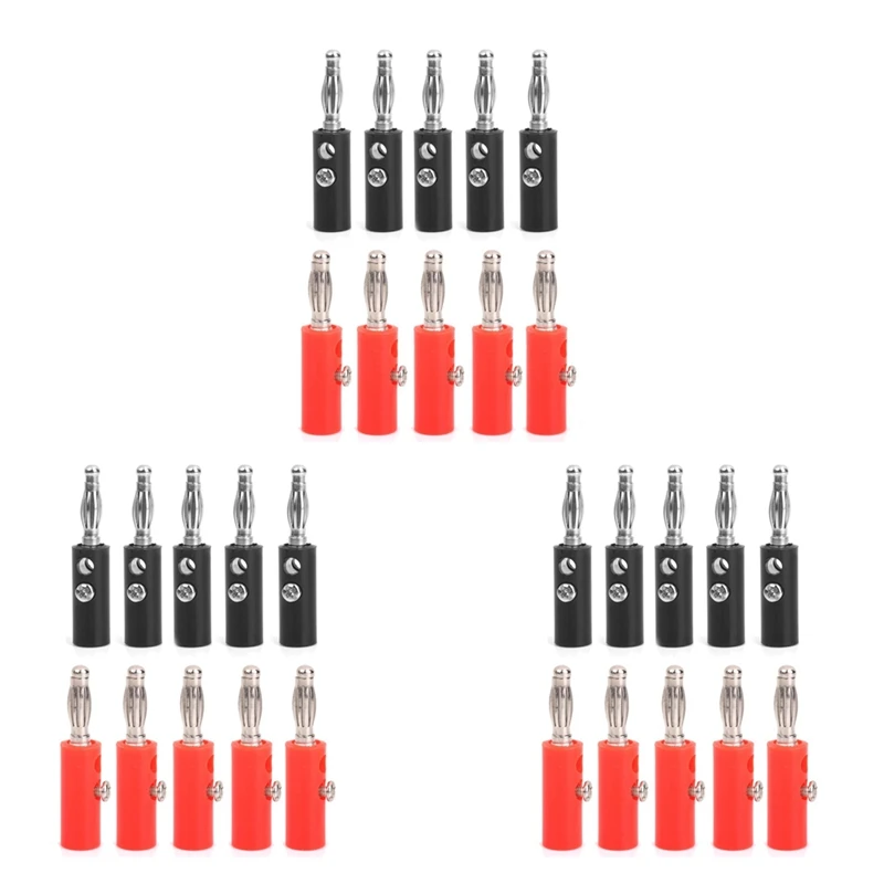 4 мм изолированные разъемы типа банан новинка 30 шт. красный + черный