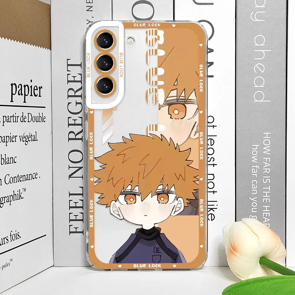 Чехол для телефона с синим замком японского аниме Samsung Galaxy A55 A54 A53 A52 A51 A70 M11 A32 A31 A22