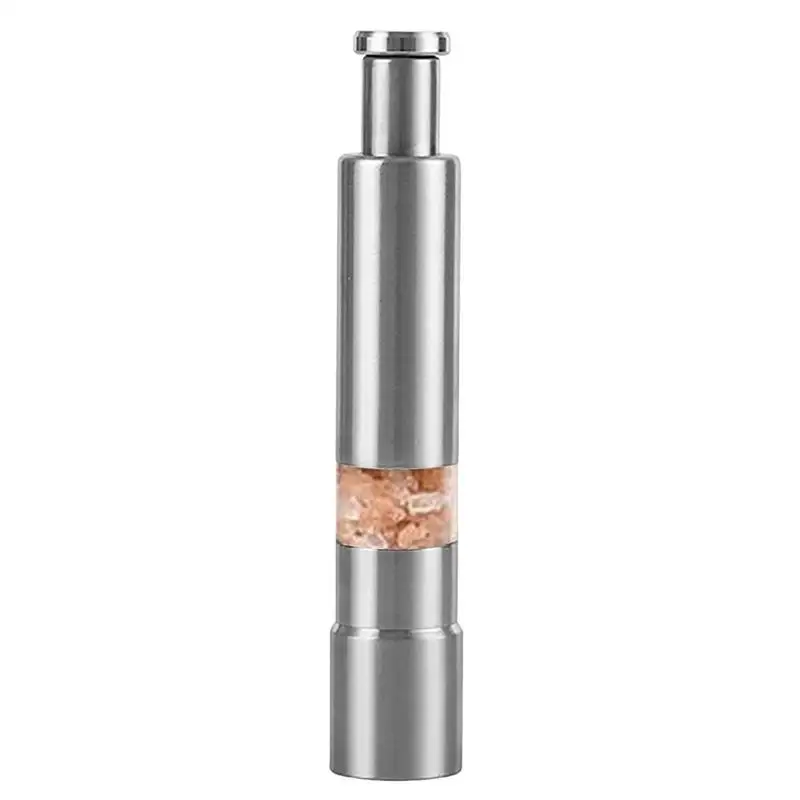 

Thumb Pepper Grinder Salt And Pepper Grinder Single Hand Push Button Salt And Pepper Grinder Pump Grind Pepper Mills One-Handed