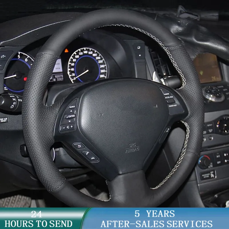 

Индивидуальная Женская противоскользящая Кожаная оплетка для Infiniti QX50 G25 G35 G37 EX25 EX35 EX37 2008-2013 Автомобильный интерьер