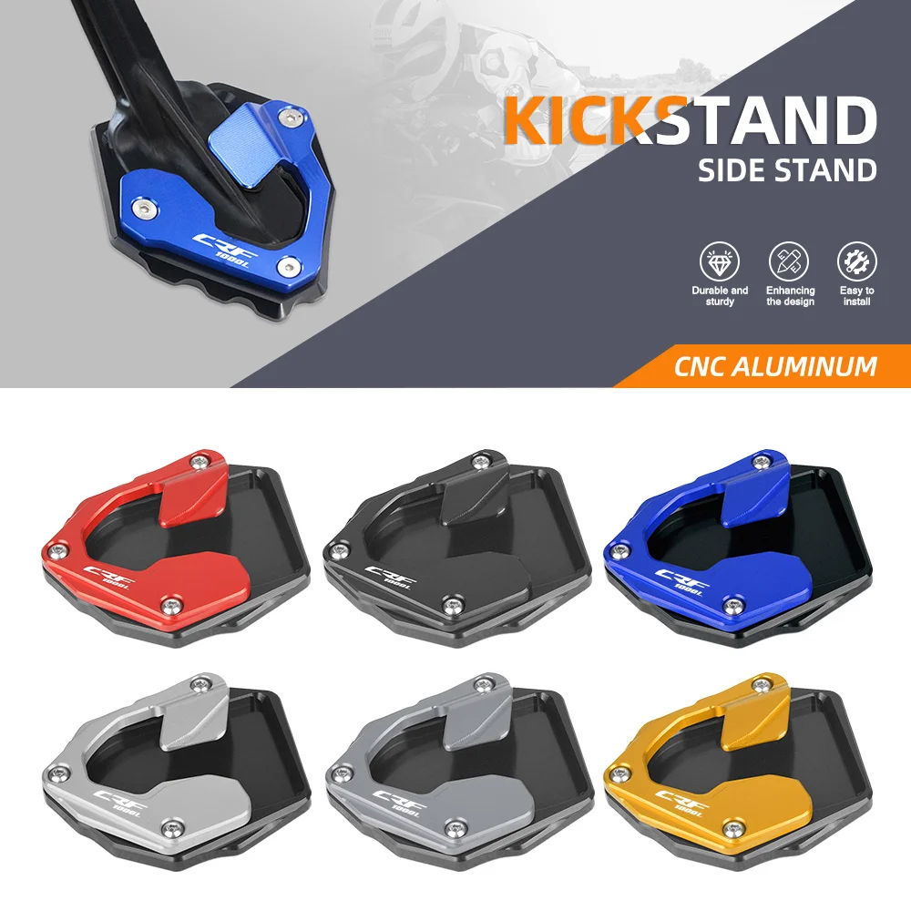 

For Honda CRF 1000L CRF1000L Africa Twin 2015 2016 2017 2018 2019 2020 2021 Foot Side Stand Pad Plate Kickstand Enlarger Support
