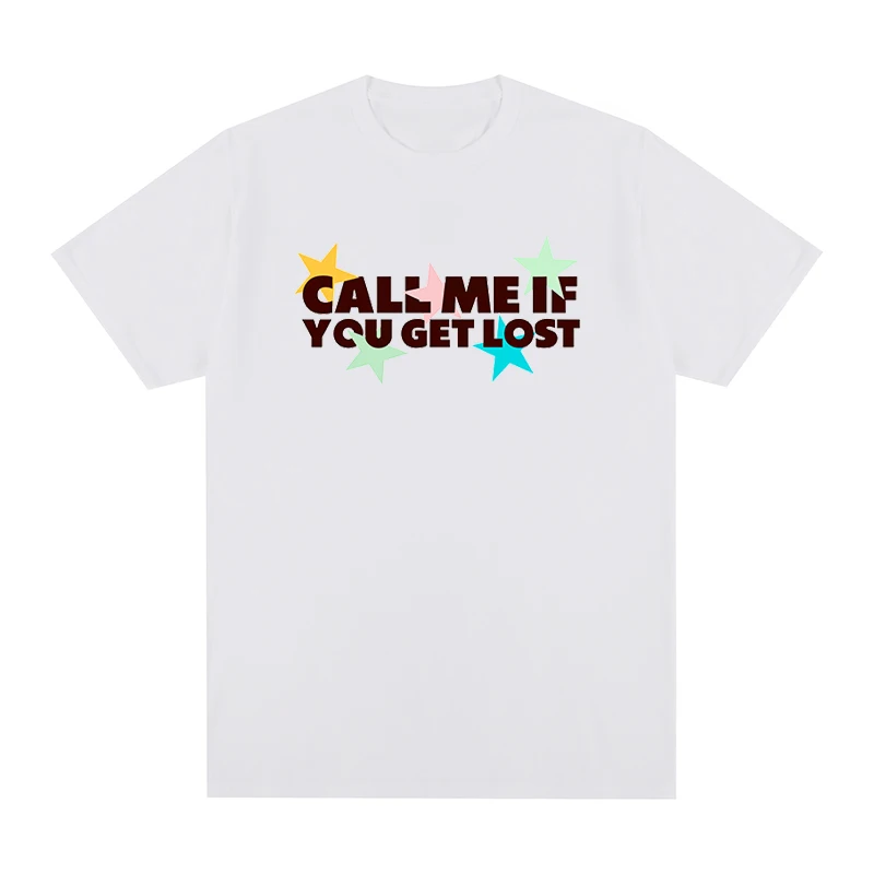 

Футболка мужская из хлопка с надписью «Call Me If You Lost»