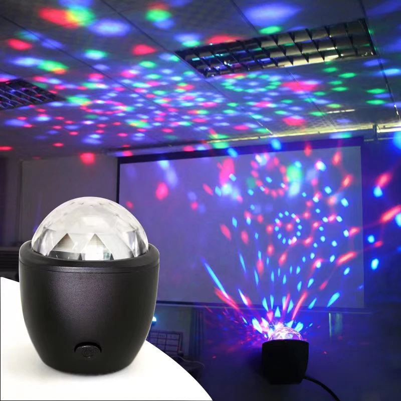 RGB Disco Ball Party Lights DJ Disco Light LED Projector Strobe Lamp Birthday Party Car Club Bar Karaoke USB Mini Lamp images - 6