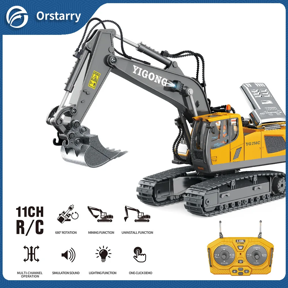 Экскаватор на радиоуправлении 2 4G автомобили Грузовики Инженерная техника 1:20