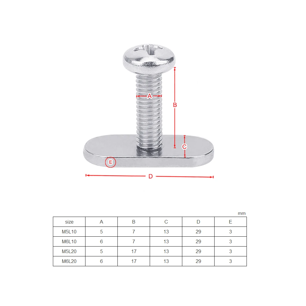 2 шт. трековые гайки из нержавеющей стали |