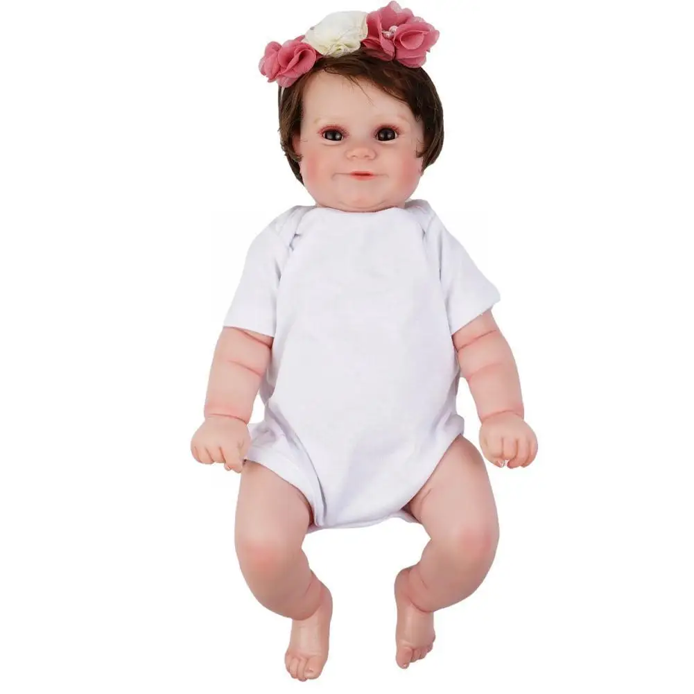 

50cm Reborn Girl Baby Lifelike Real Soft With High Quality Hand-rooted Art Handmade Hair Y9s8