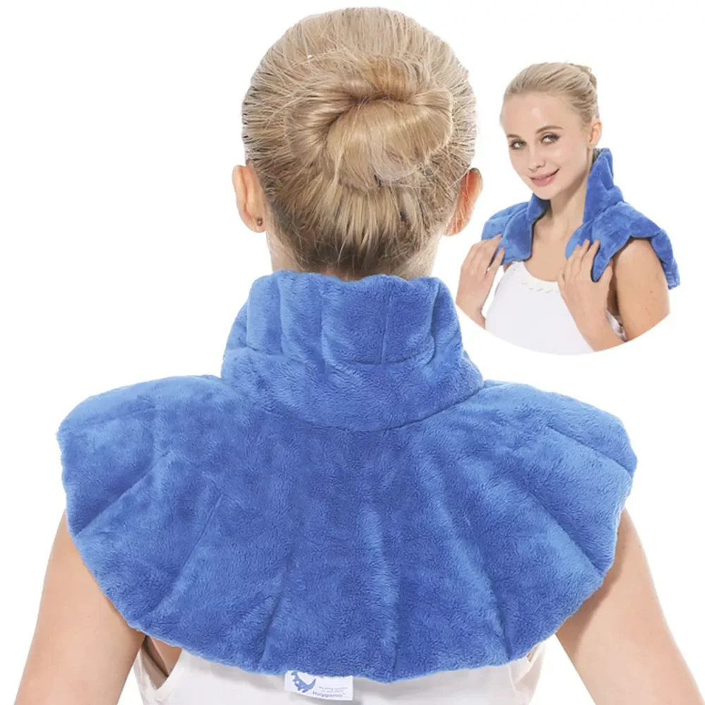 Shoulder And Neck Heating Shawl Wrapped Hyperthermia  Flax Seed Filling Heater Heating Pad to Relieve Pain Hot Compress Pad