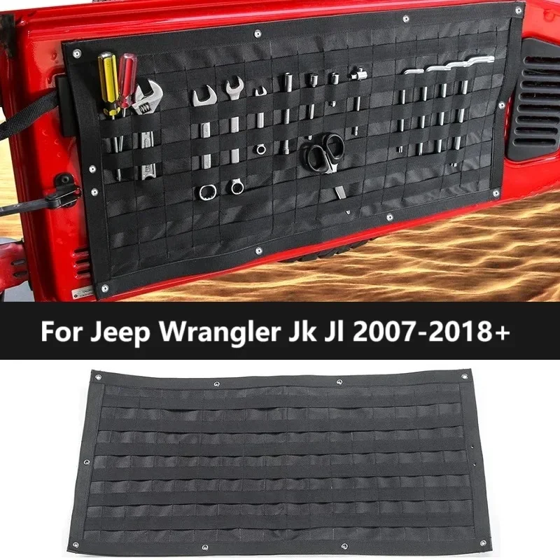

Подходит для Jeep Wrangler Jk Jl 2007-2023, сумки для хранения на заднюю дверь, набор инструментов, органайзер, коврик для кемпинга, автомобильные аксессуары