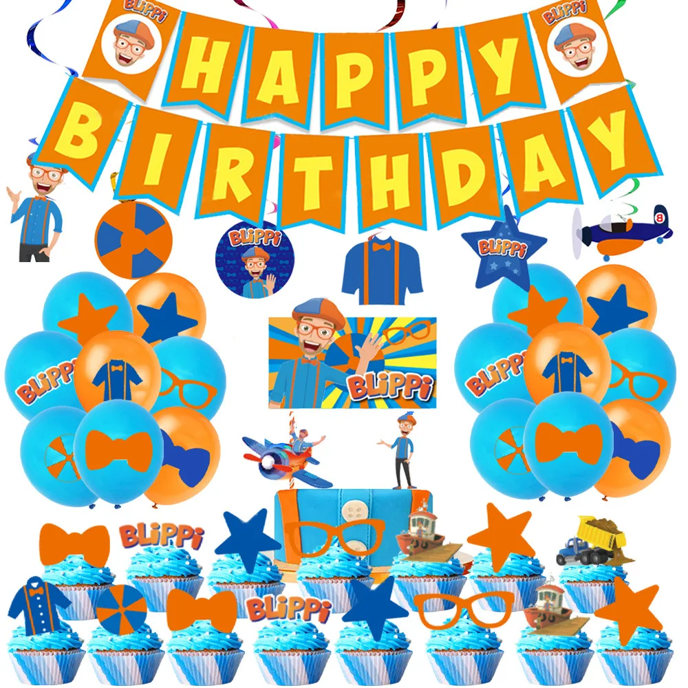 

Blippiing English Teacher Party Supplies Banner 12inch Balloon Cake Topper Backdrop For Kids Birthday Party Decoration Gifts