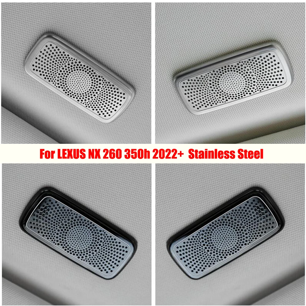 

For LEXUS NX 260 350h NX260 NX350h 2022 2023 Accessories Stainless Car Front roof horn sequins sound box panel Cover Trim