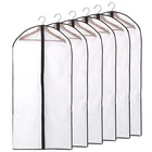 6 шт.компл. прозрачные чехлы для одежды, костюмов, платьев, курток, пальто, Пылезащитная пленка для путешествий, Пылезащитная сумка