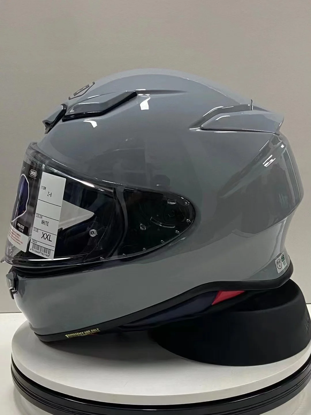 Полнолицевой мотоциклетный шлем Shoei Z8 Z-8 NXR2 глянцевый серый для мотокросса Casco De