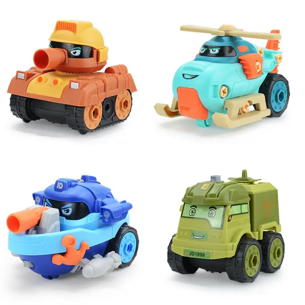 

4Pcs/Set Twist Screw Toys DIY Military Vehicle Disassembling Engineering Vehicle Enlightenment Toys Kids Accessories