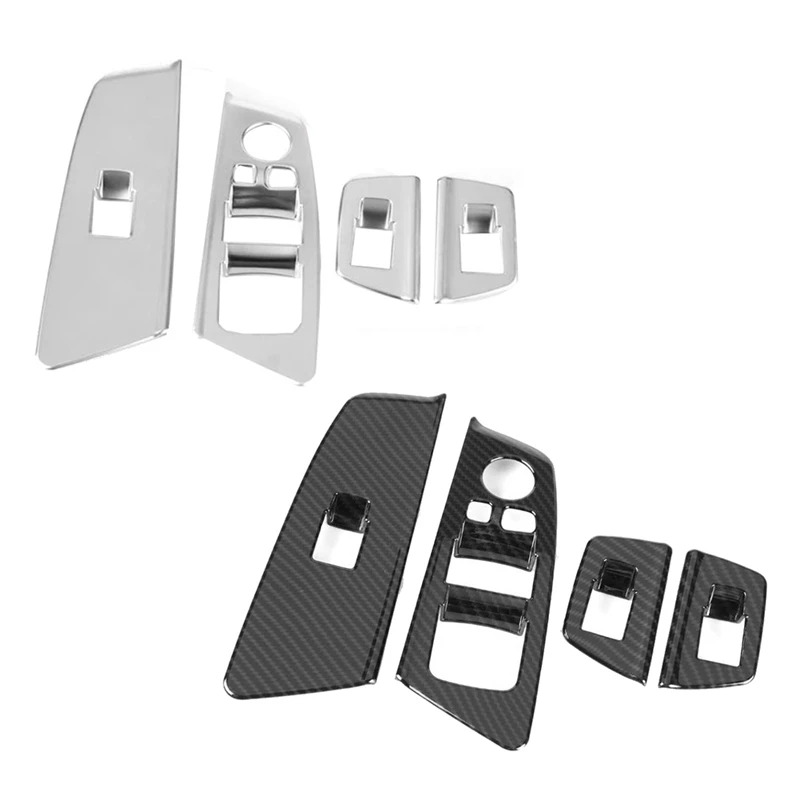 

4Pcs Car Window Switch Lift Panel Button Frame Cover Trim for-BMW 5 Series G30 2017-2018 Car Sticker