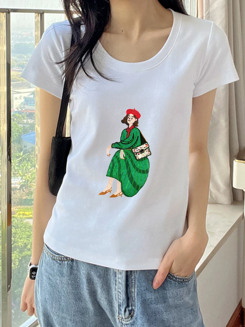 Нашивки с вышивкой для девочек тканевые мультяшными персонажами и блестками