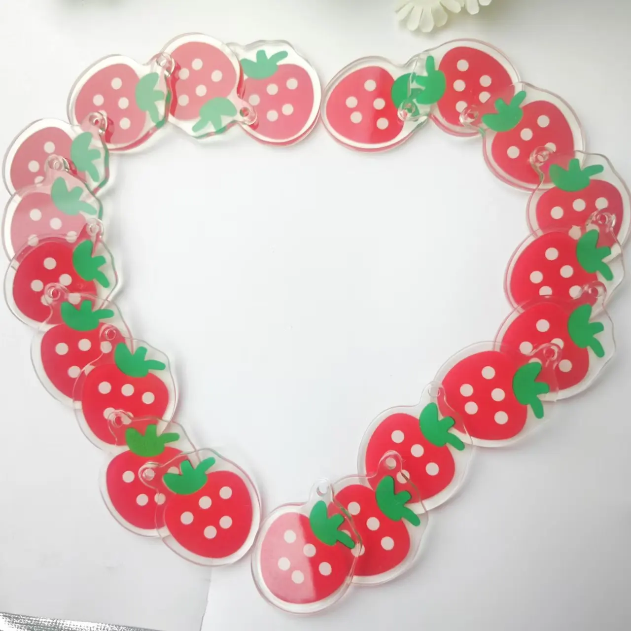 6 шт. 41 мм x 31 красные серьги-подвески с фруктами клубники ожерелье изготовление
