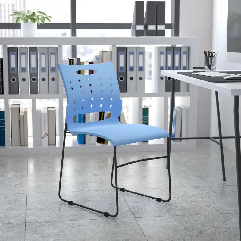 

HERCULES Series 881 . Capacity Blue Sled Base Stack Chair with Air-Vent Back Flow meter water Diving tank Diving tank Flow meter
