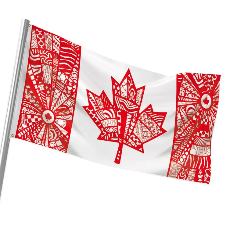 

Red And White Maple Leaf Canadian Flag Large 35x59 Feet Polyester Fabric Canada Flag National Symbol For Home Outdoor Flagpole D