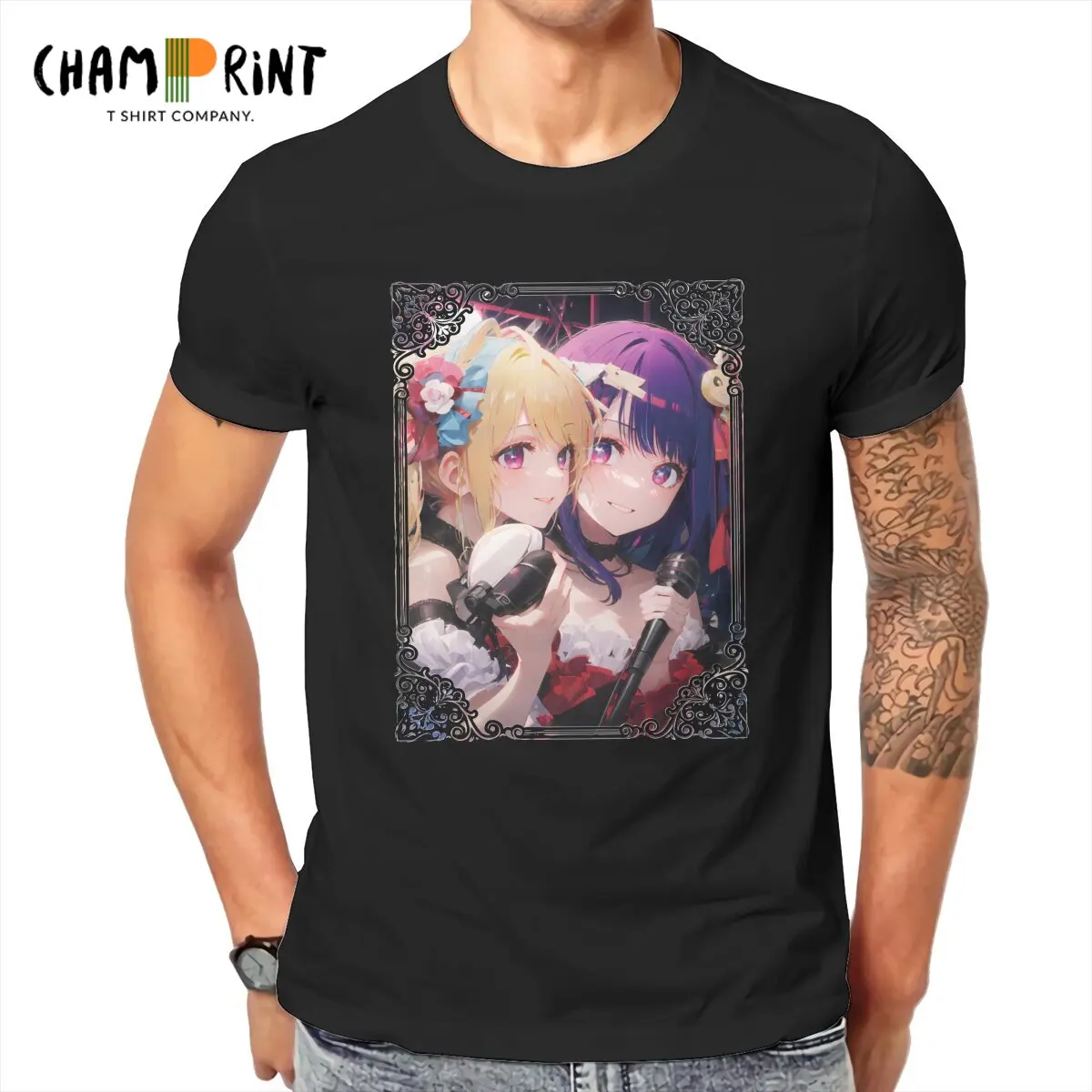 

Ai with her Daughter Ruby Oshi No Ko T-Shirts for Men Cute Anime Funny Cotton Tees O Neck Short Sleeve T Shirt Gift Tops