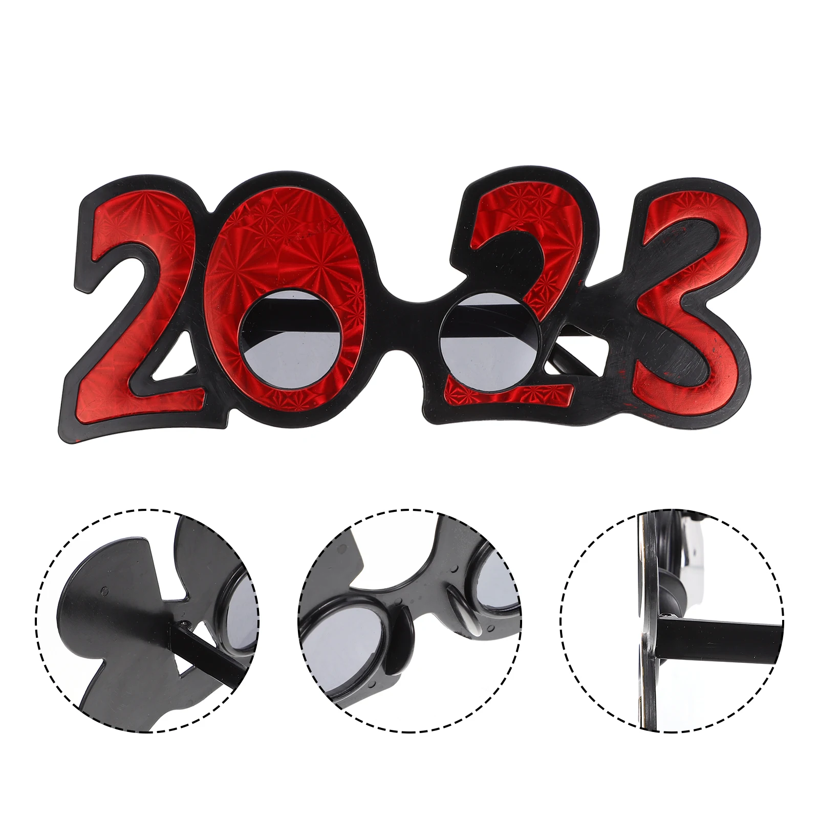 

1 Pair Glasses Frames 2023 Eyeglasses New Year Glasses Party Photo Props Number Design Eyeglasses Frames Party Supplies