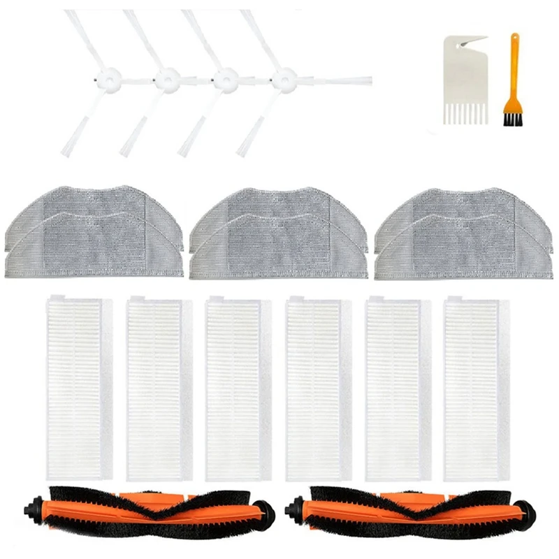 

Сменные запасные аксессуары, основная боковая щетка, фильтр Hepa, тряпка для швабры для Xiaomi Viomi V3 Max