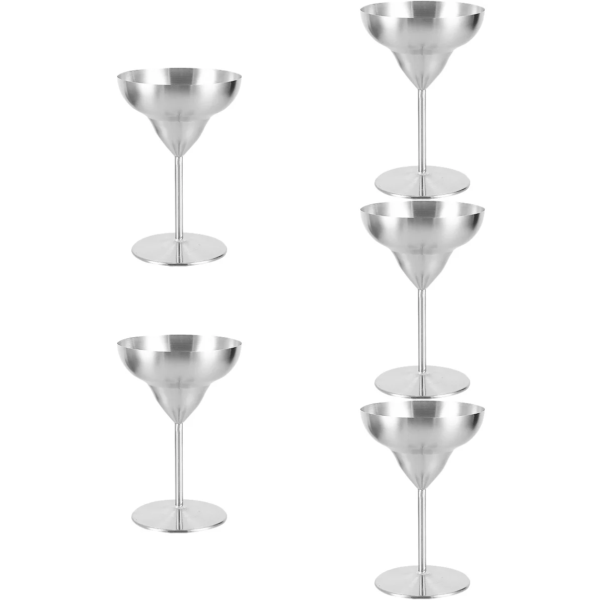 

5x Stainless Steel Restaurant Party Goblet Goblet Goblet Cup Party Goblet