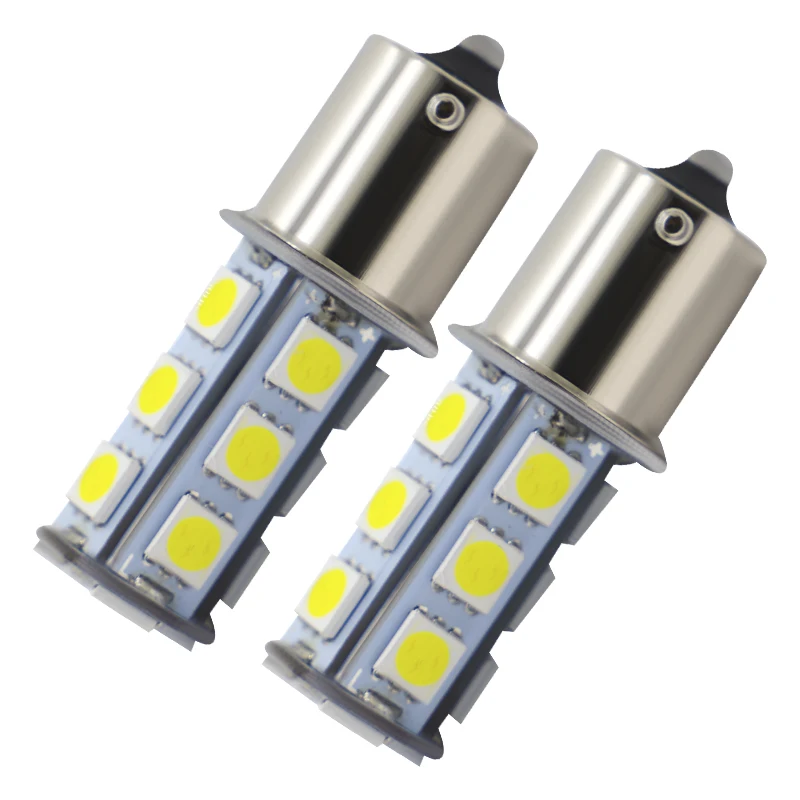 2 шт. BAY15D BAZ15D 1157 Лидер продаж P21W/5 Вт 18 светодиодный 5050 SMD smd белый шарик автомобиля