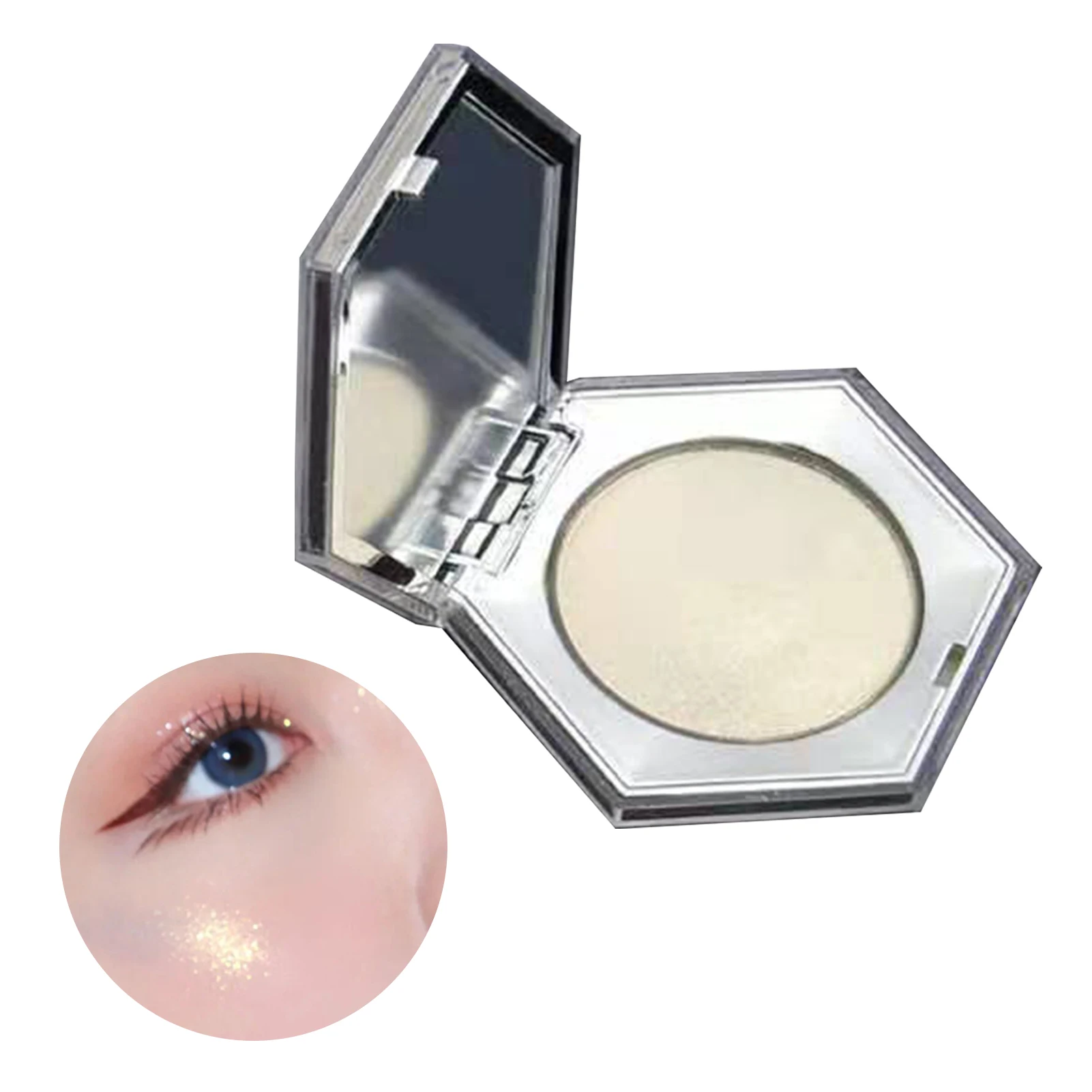 

Водонепроницаемый мерцающий шелковистый легкий в применении Профессиональный портативный подбородок для носа долговечный Хайлайтер для салона пудра подарок для домашнего макияжа лица