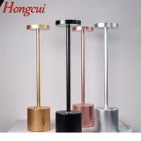 hongcui nordic table lamp contemporary rechargeable portable led bedside light for home bed room