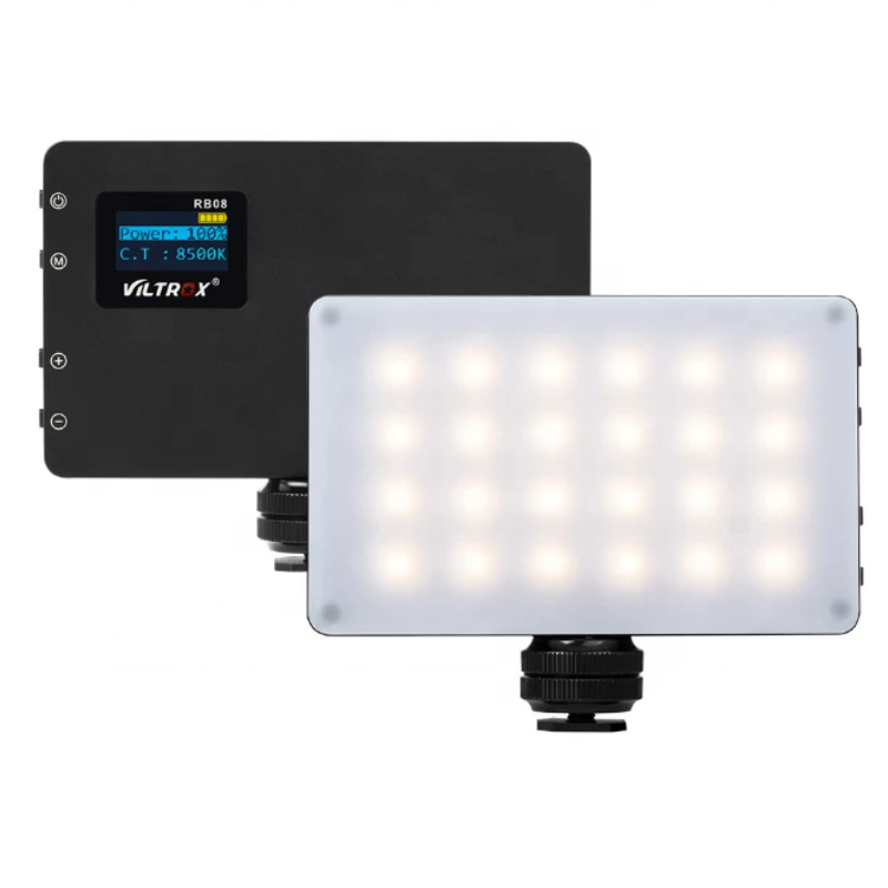 RB08 двухцветный 2500K-8500K мини-видео светодиодный фонарь портативный фонарь со встроенной батареей для телефона камеры студии съемки