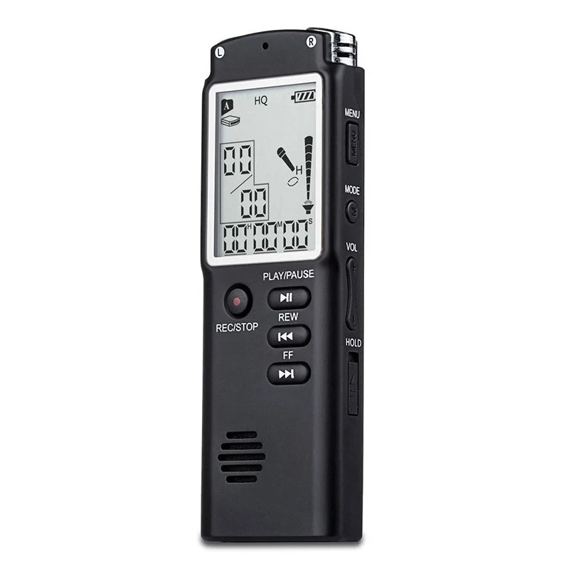 

8GB/16GB/32GB High-Quality Digital Audio Voice Recorder a key lock screen Telephone Recording Real Time Display with MP3 Player