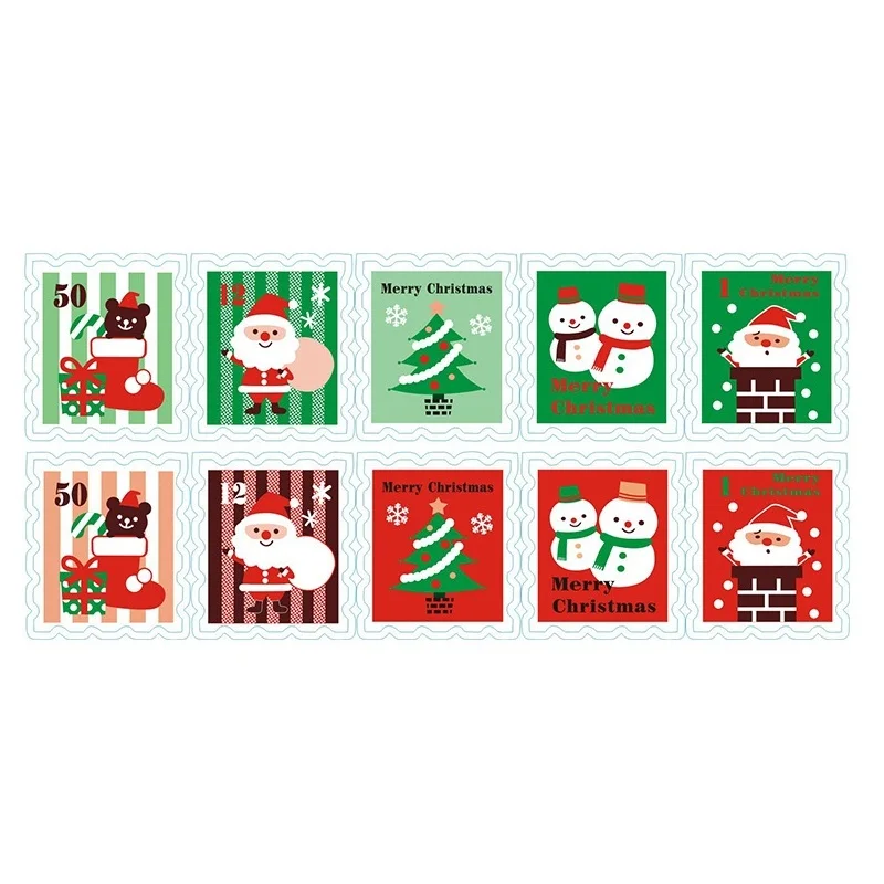 

200pcs 2-3cm Stickers Merry Christmas Stamp Paper Labels Gift Bags Cake Boxes Sealing Sticker Xmas New Year Party Supplies Noel
