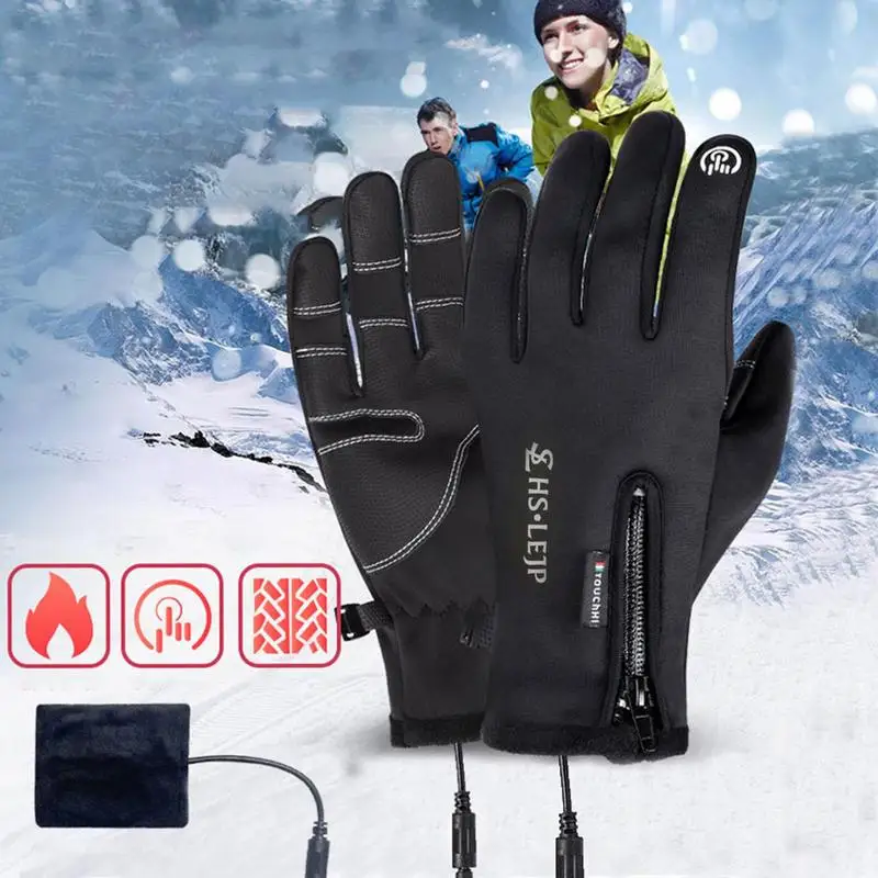 

Heated Gloves USB Rechargeable Battery Powered Electric Heated Hand Warmer Support Fingertip Touchscreens For Hunting Fishing