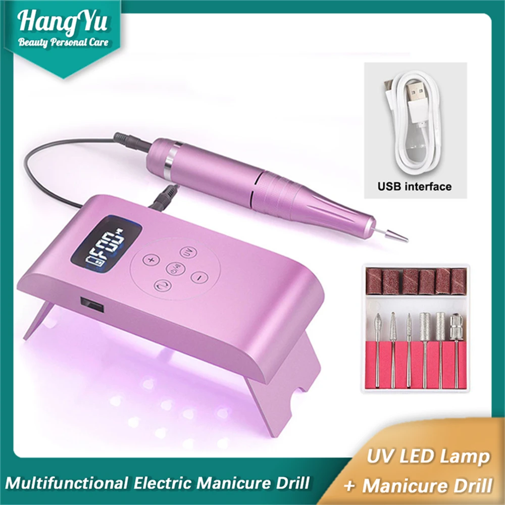 

2 in 1 Nail Polish Fast Cure Equipment Manicure Pedicure Set Uv Led Nail Lamp Multifunctional Nail Remover Electric Manicure Dri