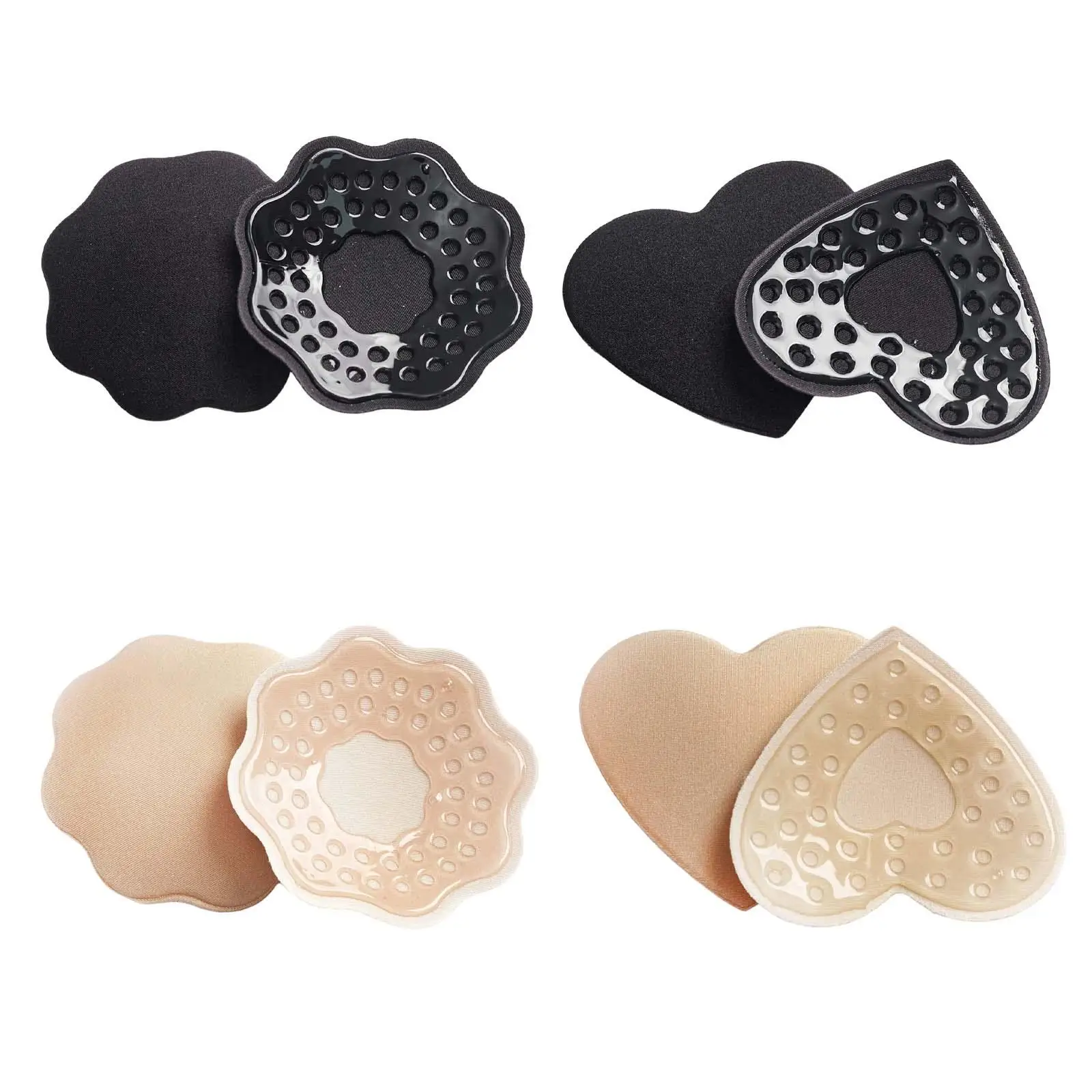 

2x 1 Pair Breast Covers Reusable Pasties Thin Pads Stickers Silicone Self Adhesive for Shirts Men Dress Bathing suits Swimwear