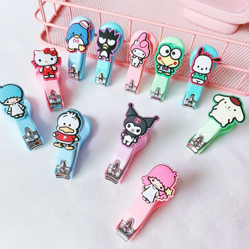 

Kawaii Sanrioed аниме Cinnamoroll MyMelody Kuromi KT Cat машинка для стрижки ногтей детская портативная машинка для стрижки ногтей из нержавеющей стали подарок
