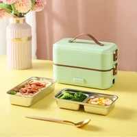 japanese style electric lunch box plug in stainless steel lunch box student cooking heating insulation lunch box