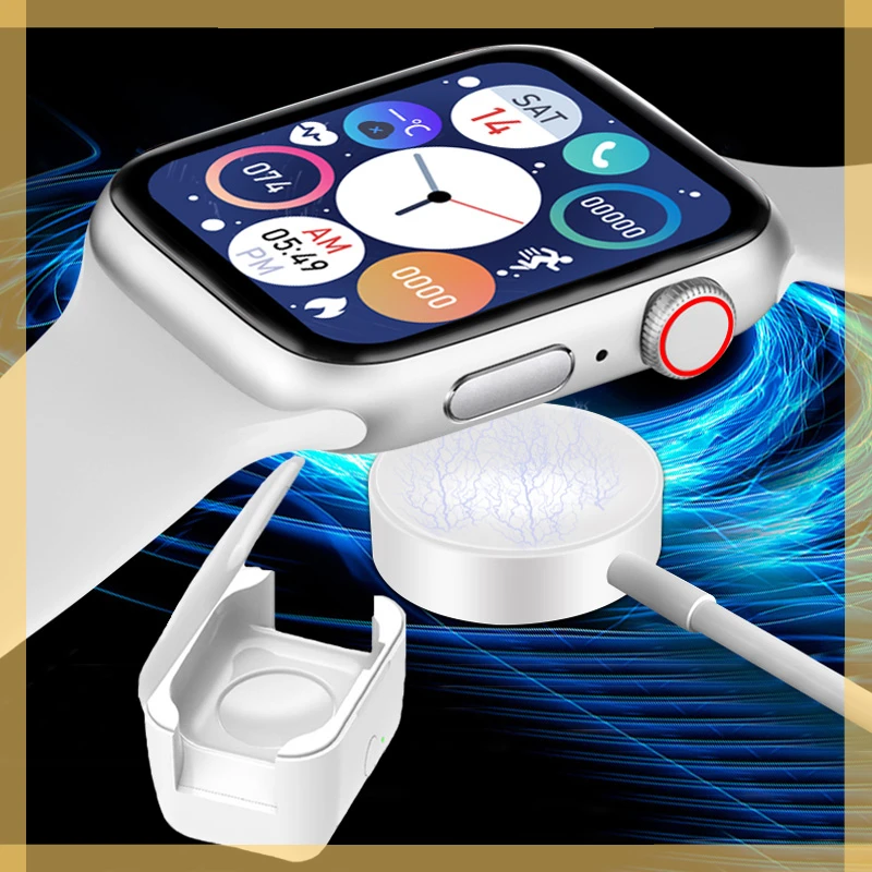 

New in Gift Smart Watch Men Wireless Charging 44MM Dial Call Original IWO 1.75 Inch Smartwatch Smart Watches Women For Android I