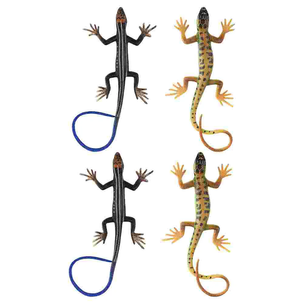 

4Pcs Lifelike Lizard Toys Simulated Lizard Modeling Statues Party Lizard Spoof Toys for Kids