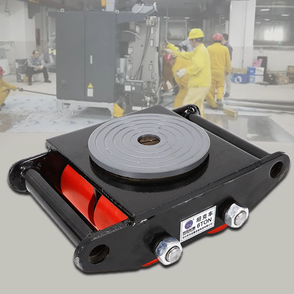 

Machinery Mover Tool, Heavy Duty 6 Ton Machine Dolly Skate Machinery Roller Mover Cargo Trolley Cart