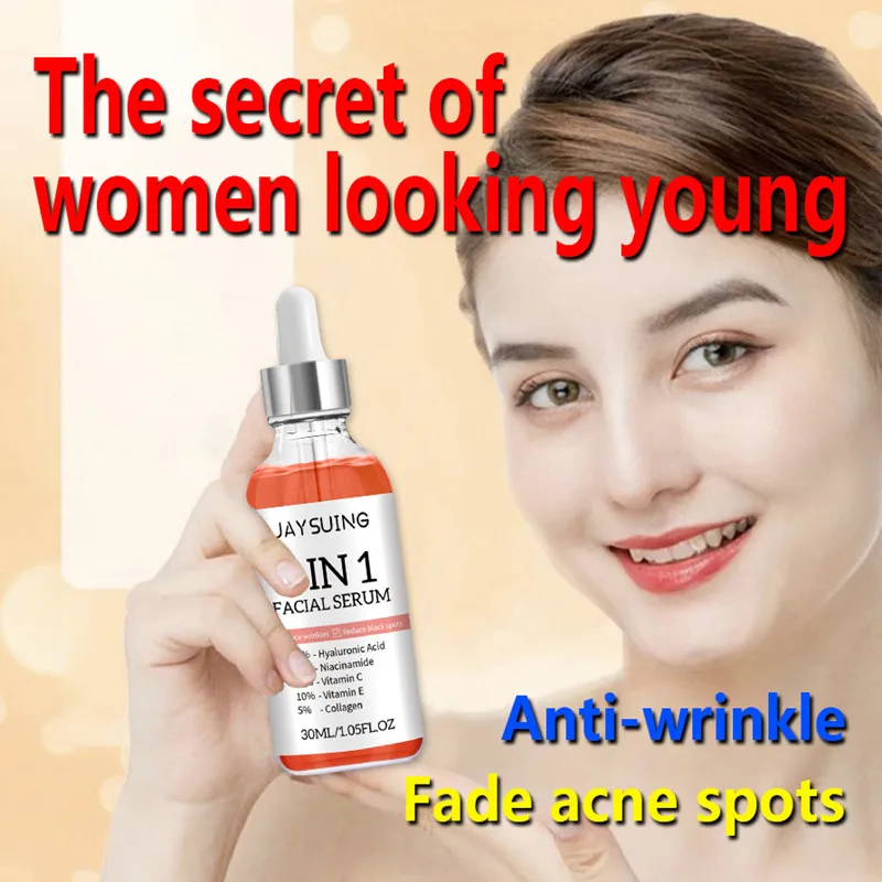 

5 In 1 Anti-aging Whitening Skin Nourishing Anti-wrinkle Facial Essence Hyaluronic Acid Reduces Acne Spots and Tightens Serum