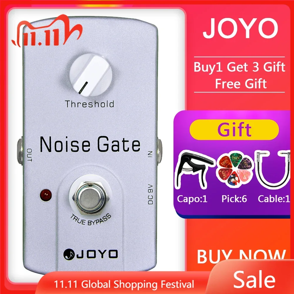 

JOYO Guitar Effect Pedal JF-31 NOISE GATE Pedal Effect Reduces Extra Noise From Signal Effect Pedal Electric Guitar True Bypass